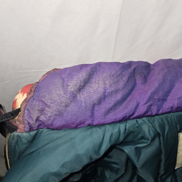 Vintage Retro 80s 90s Colorblock  Puffer Jacket Size Small - Picture 12 of 16